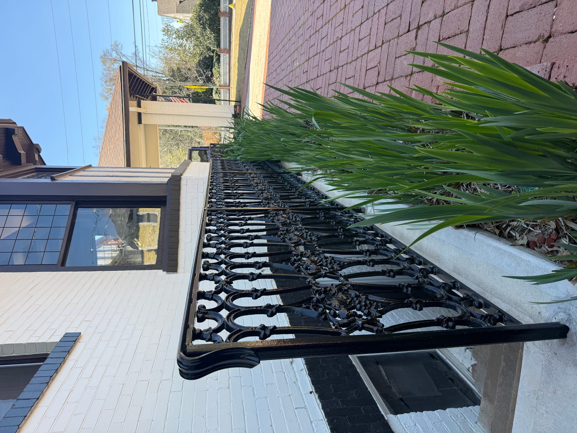 Restored Victorian wrought-iron fence